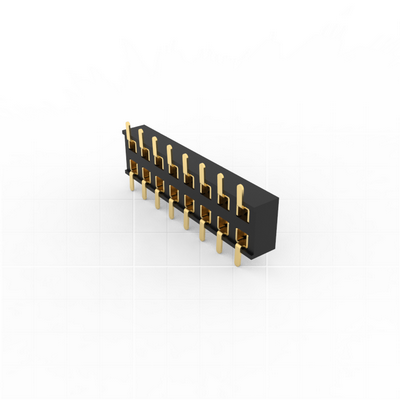 2.00mm间距排母，双排SMT贴片焊接安装工艺