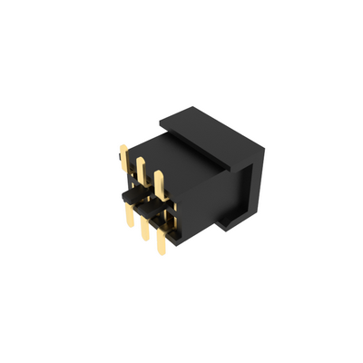 1.27mm间距排母，双排SMT焊接安装工艺，带PCB定位柱