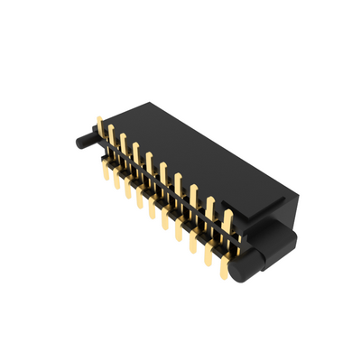 1.27mm间距排母，双排SMT焊接安装工艺，带PCB定位柱
